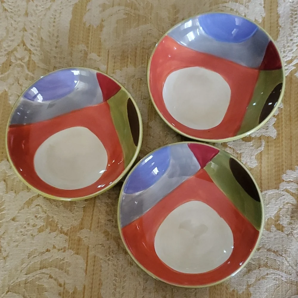 SET OF 3 PIER 1 URBAN DOT SAUCERS